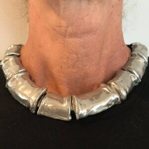 Silver Rectangle Choker by Joanne Cooper